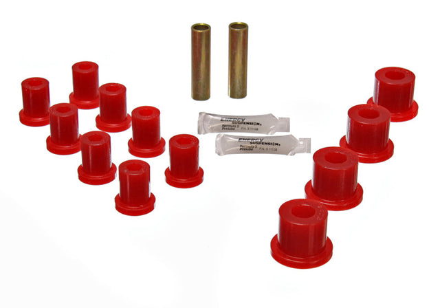 Energy Suspension Jeep Spring Bushing Set - Red Energy Suspension Bushing Kits  AXOPROS