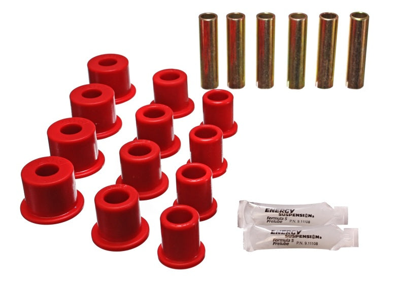 Energy Suspension Rear Spring Bushings - Red Energy Suspension Bushing Kits  AXOPROS