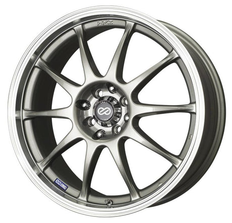 Enkei J10 15x6.5 4x100/108 38mm Offset 72.6mm Bore Dia Silver w/ Machined Lip Wheel Enkei Wheels - Cast  AXOPROS
