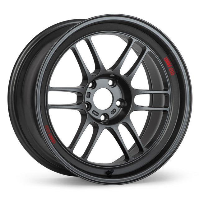 Enkei RPF1RS 18x9.5 5x114.3 12mm Offset 75mm Bore Matte Gunmetal Wheel Enkei Wheels - Cast  AXOPROS
