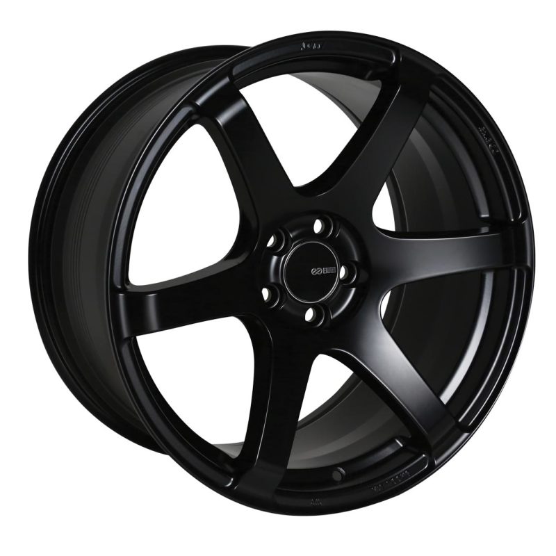 Enkei T6S 18x8.5 45mm Offset 5x100 Bolt Pattern 72.6 Bore Matte Black Wheel Enkei Wheels - Cast  AXOPROS
