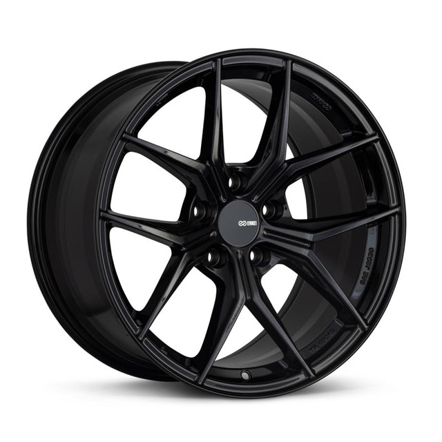 Enkei TSR-X 18x8.5 38mm Offset 5x114.3 BK 72.6mm Bore Gloss Black Enkei Wheels - Cast  AXOPROS