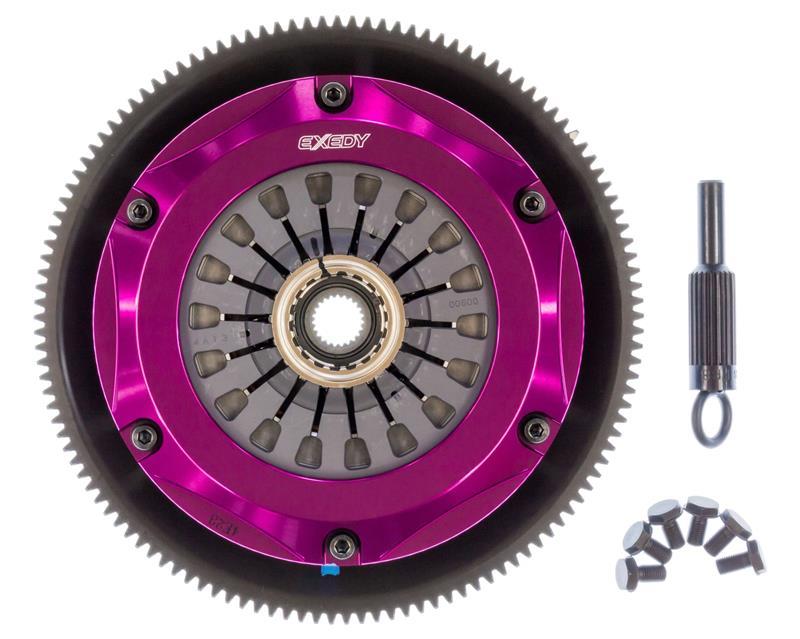 Exedy 1993-1995 Mazda RX-7 R2 Hyper Twin Cerametallic Clutch Sprung Center Disc Pull Type Exedy Clutch Kits - Multi  AXOPROS