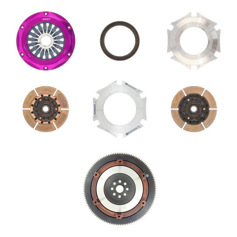 Exedy 2004-2014 Subaru Impreza WRX STI H4 Hyper Twin Cerametallic Clutch Sprung Center Disc Pull Exedy Clutch Kits - Multi  AXOPROS