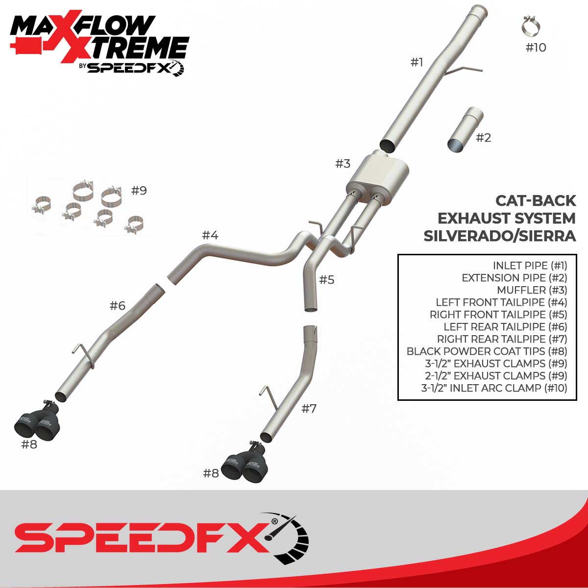 Exhaust System Kit SpeedFx Exhaust System Kit  AXOPROS