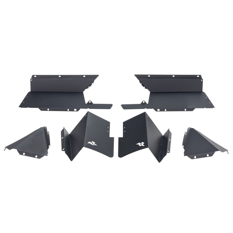 Rugged Ridge Inner Fender Liners Rear Aluminum Black 20-21 Jeep Gladiator JT Rugged Ridge Fender Flares  AXOPROS