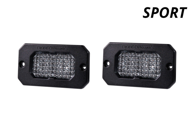 Diode Dynamics Stage Series 2 In LED Pod Sport - White Flood Flush RBL (Pair) Diode Dynamics Light Accessories and Wiring  AXOPROS