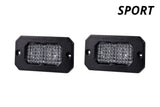 Diode Dynamics Stage Series 2 In LED Pod Sport - White Flood Flush RBL (Pair) Diode Dynamics Light Accessories and Wiring  AXOPROS