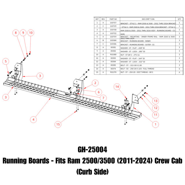 GEN-Y Hitch Gen-Y 11-24 RAM 2500/3500 Crew Cab Running Boards Running Boards aftermarket performance part