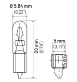 Hella Bulb 2721 12V 1.2W W2x4.6d T1.5 Hella Bulbs  AXOPROS