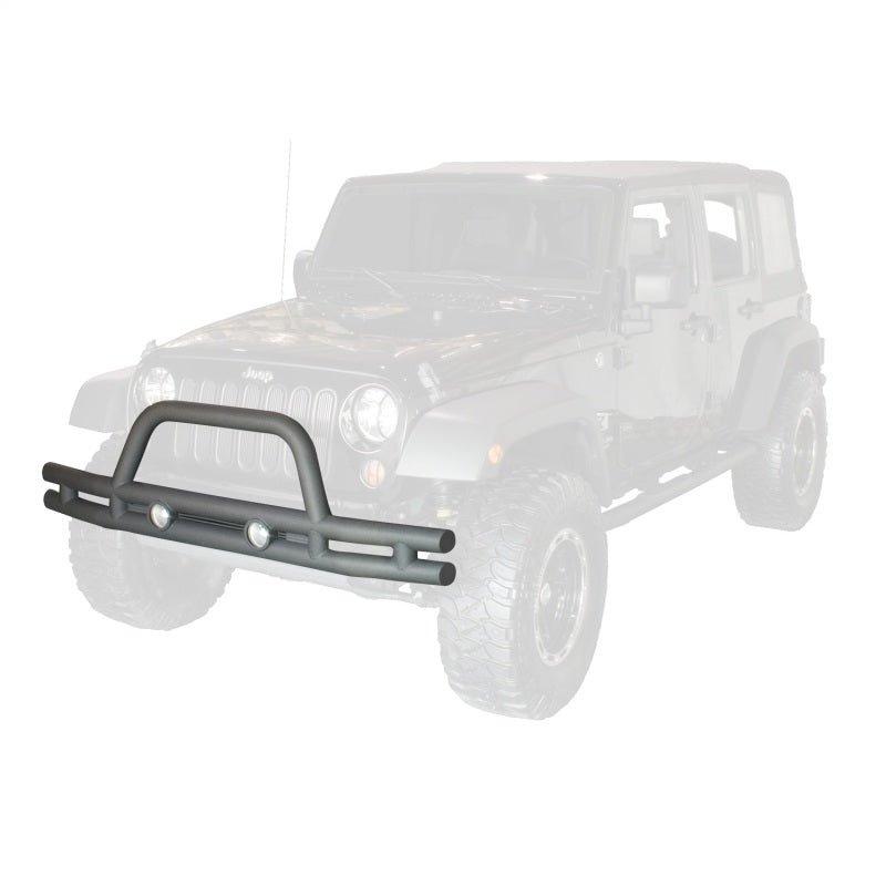 Rugged Ridge 3in Double Tube Front Bumper 07-18 Jeep Wrangler Rugged Ridge Bumper Accessories  AXOPROS