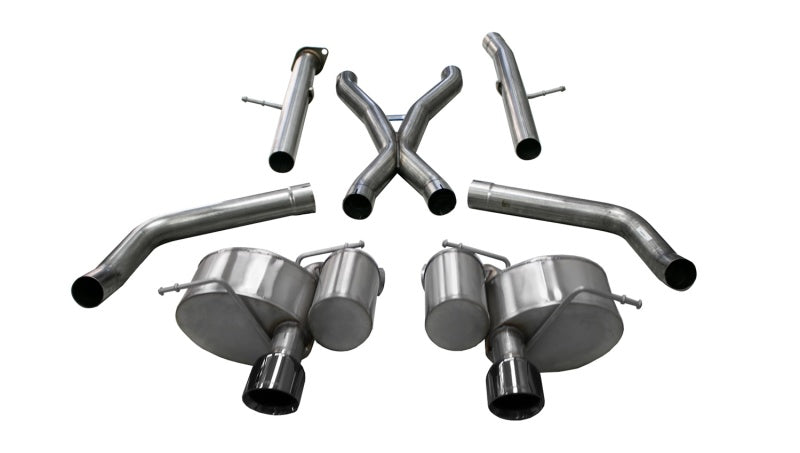 Corsa 2012-21 Jeep Grand Cherokee SRT 2.75in Dual Rear Xtreme Cat-Back Exhaust - Black PVD TipFinish CORSA Performance Catback  AXOPROS