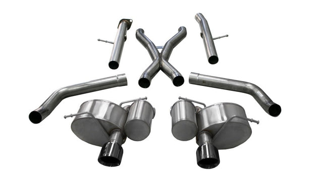 Corsa 2012-21 Jeep Grand Cherokee SRT 2.75in Dual Rear Xtreme Cat-Back Exhaust - Black PVD TipFinish CORSA Performance Catback  AXOPROS