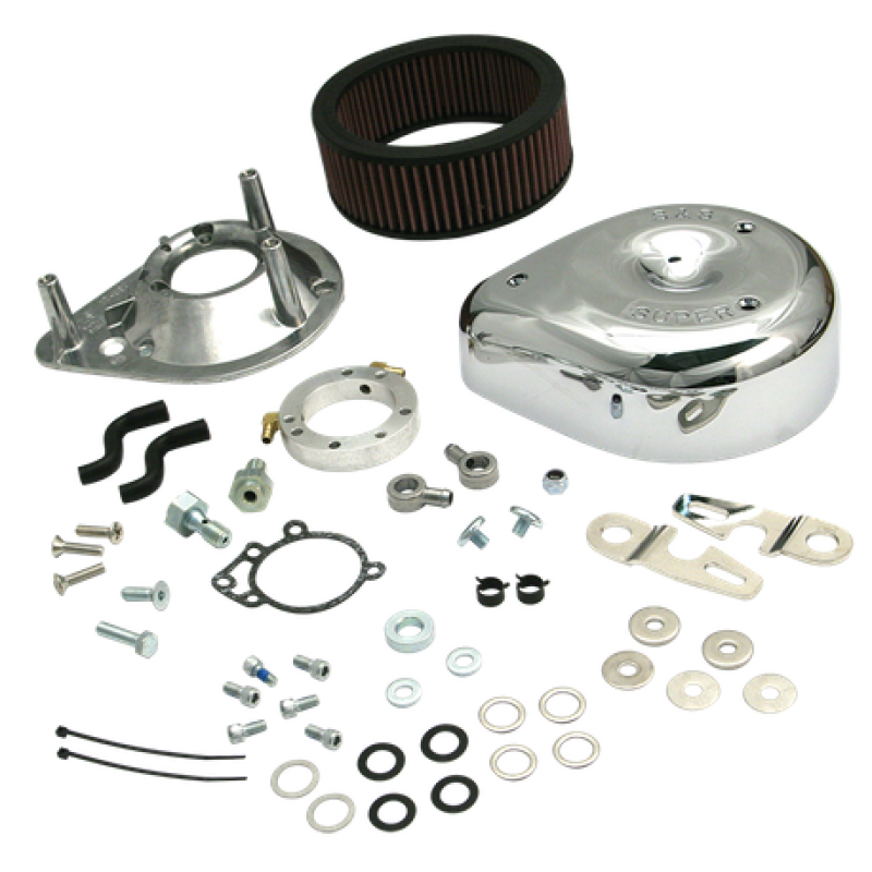 S&S Cycle 91-06 Carbureted XL Sportster Models Teardrop Air Cleaner Kit - Chrome S&S Cycle Air Intake Components  AXOPROS