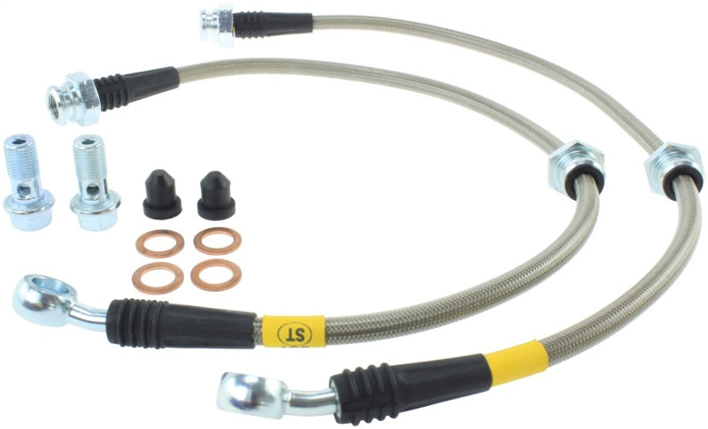StopTech 00-06 Nissan Sentra Stainless Steel Front Brake Lines Stoptech Brake Line Kits  AXOPROS