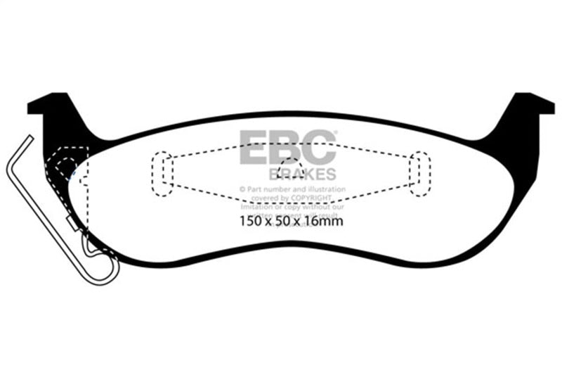 EBC 03+ Ford Crown Victoria 4.6 Redstuff Rear Brake Pads EBC Brake Pads - Performance  AXOPROS