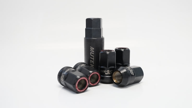 Wheel Mate Muteki HR38 Open End Lug Nuts 12x1.50 Black Chrome / Blue Ring Wheel Mate Lug Nuts  AXOPROS