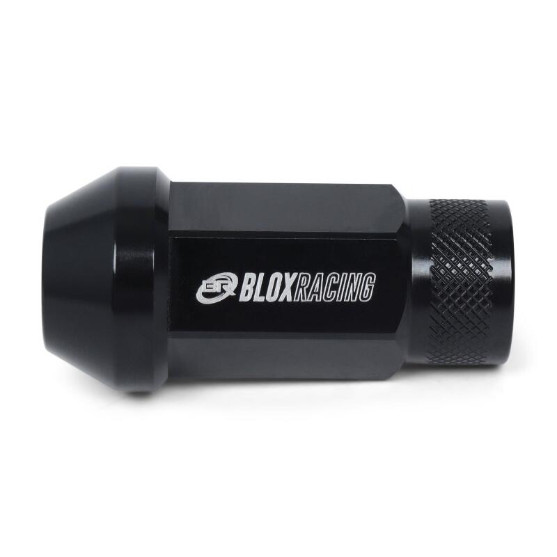 BLOX Racing BLOX Racing Street Series Forged Lug Nuts - Black 12 x 1.25mm - Set of 20 (New Design) Lug Nuts aftermarket performance part