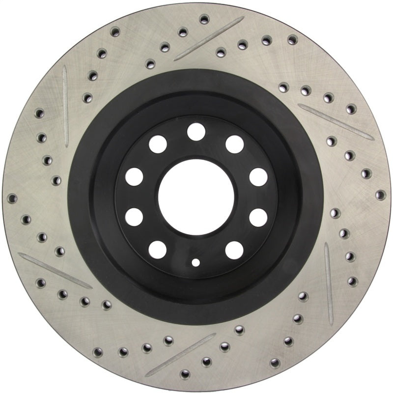 StopTech 09 VW Passat CC / 06-09 Passat Slotted & Drilled Left Rear Rotor Stoptech Brake Rotors - Slot & Drilled  AXOPROS