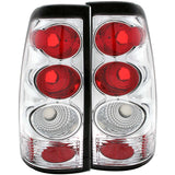 ANZO 1999-2002 Chevrolet Silverado 1500 Taillights Chrome ANZO Tail Lights  AXOPROS