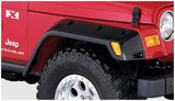 Bushwacker 97-06 Jeep TJ Max Pocket Style Flares 4pc - Black Bushwacker Fender Flares  AXOPROS