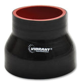 Vibrant 4 Ply Reducer Coupling .75in x .50in x 4in Long - Black Vibrant Silicone Couplers & Hoses  AXOPROS