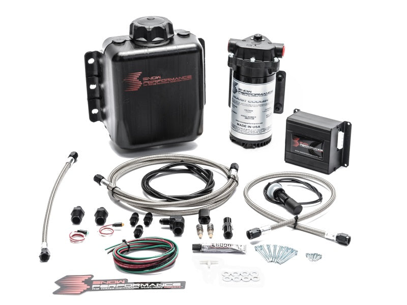 Snow Performance Stg 2 Boost Cooler Prog. Engine Mount Water Injection Kit (SS Braid Line & 4AN) Snow Performance Water Meth Kits  AXOPROS