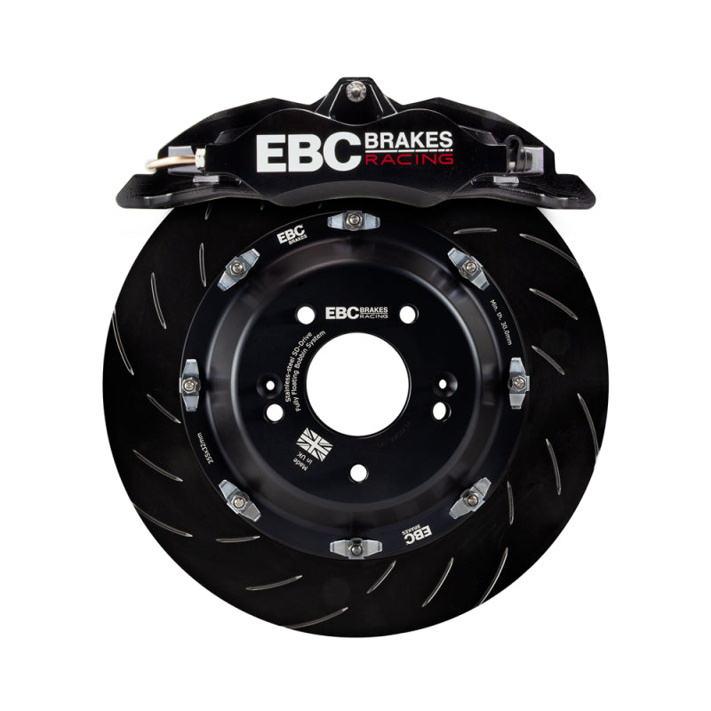 EBC Racing 12-21 Subaru BRZ/Toyota GT86 Black Apollo-4 Calipers 330mm Rotors Front Big Brake Kit EBC Big Brake Kits  AXOPROS