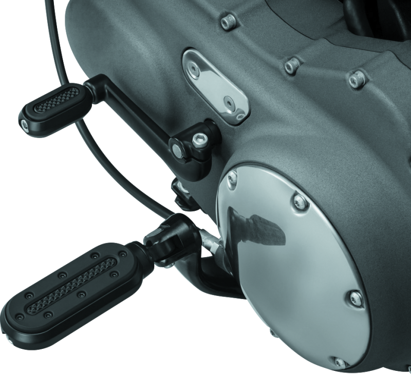 Kuryakyn Heavy Industry Pegs With Adapters Satin Black Kuryakyn Footpegs  AXOPROS