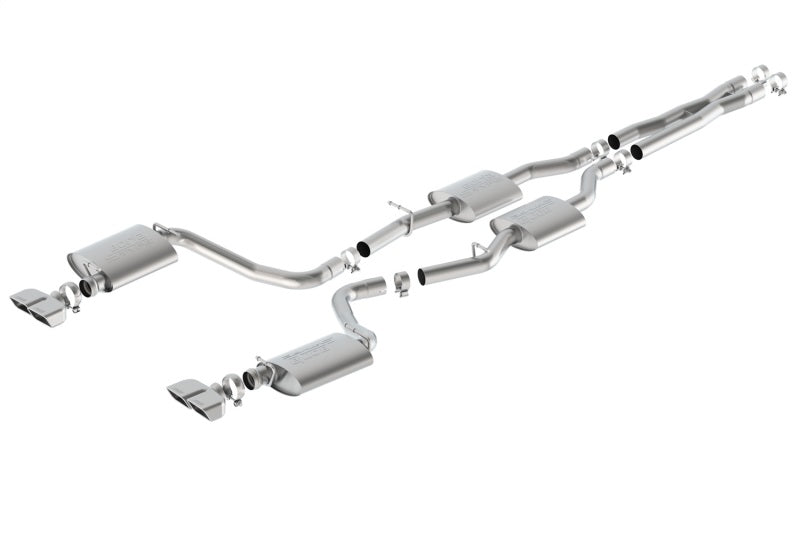 Borla 15-16 Dodge Challenger R/T 5.7L Dual Rectangle Angle Cut Dual Split Rear Exit S-Type Exhaust Borla Catback  AXOPROS