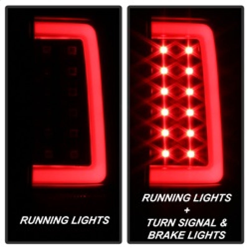 Spyder 07-13 Silverado (Will Not Work w/2010 921 Bulb) V3 LED Tail Lghts Blk ALT-YD-CS07V3-LBLED-BK SPYDER Tail Lights  AXOPROS