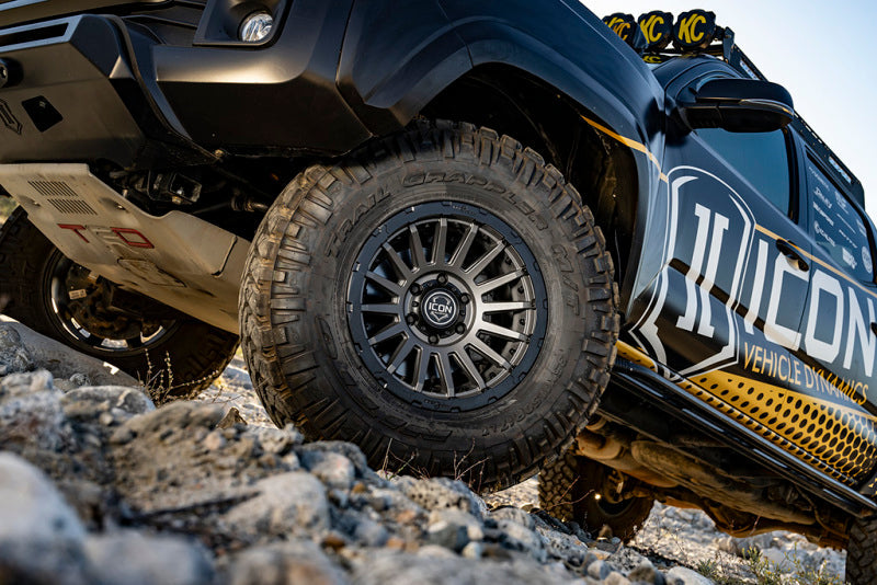 ICON Recon Pro 17x8.5 6x5.5 0mm Offset 4.75in BS 106.1mm Bore Charcoal Wheel ICON Wheels - Cast  AXOPROS