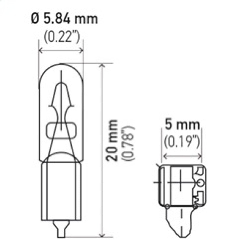 Hella Bulb 2721 12V 1.2W W2x4.6d T1.5 Hella Bulbs  AXOPROS