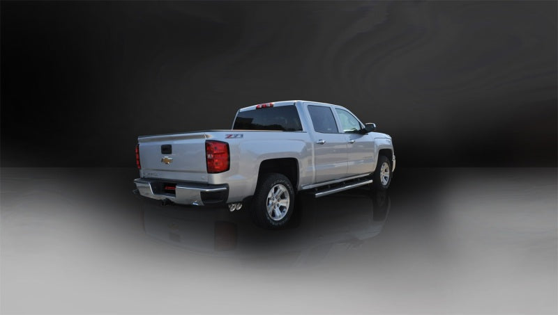 Corsa 14-19 GMC Sierra/Chevy Silv 1500 Reg. Cab/Std. Bed 5.3L V8 Polished  Single Side CBExhaust CORSA Performance Catback  AXOPROS