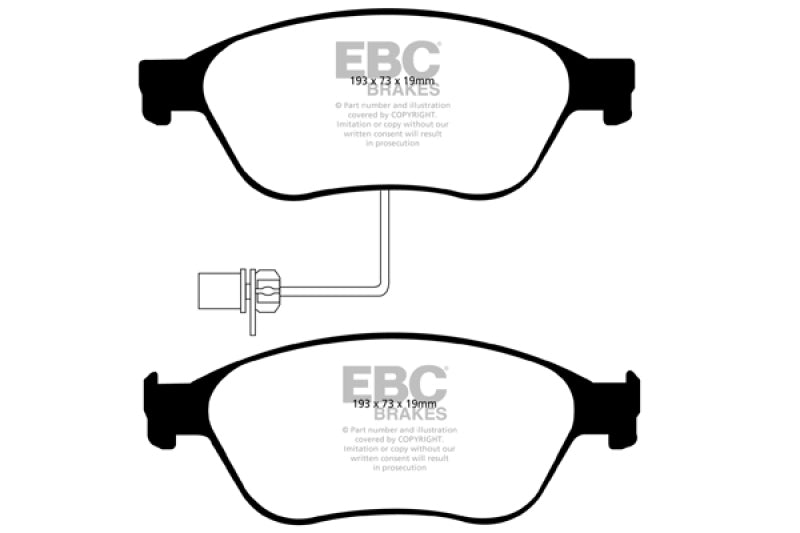 EBC 03-10 Audi A8 Quattro 4.2 Redstuff Front Brake Pads EBC Brake Pads - Performance  AXOPROS