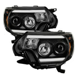 Spyder Toyota Tacoma 12-15 Projector Headlights Light Bar DRL Black PRO-YD-TT12-LBDRL-BK SPYDER Headlights  AXOPROS