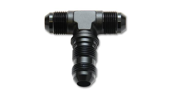 Vibrant -6AN Bulkhead Adapter Tee Fitting - Anodized Black Only Vibrant Fittings  AXOPROS