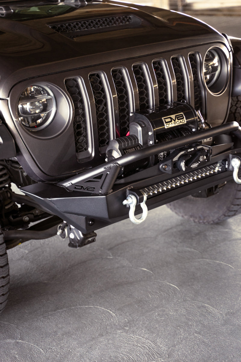 DV8 Offroad 07-23 Jeep Wrangler JK/JL & Gladiator JT FS-1 Series Stubby Front Bumper DV8 Offroad Bumpers - Steel  AXOPROS