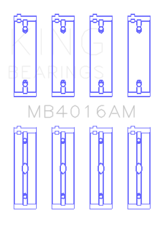 King Mitsubishi 181CI 3.0L 6G72 V6 Main Bearing Set - Size STD King Engine Bearings Bearings  AXOPROS
