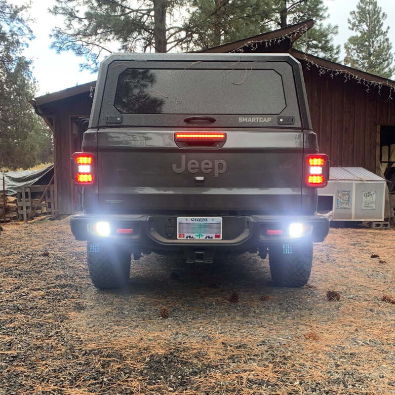Oracle Jeep Gladiator JT Rear Bumper LED Reverse Lights w/ Plug & Play Harness - 6000K ORACLE Lighting Tail Lights  AXOPROS