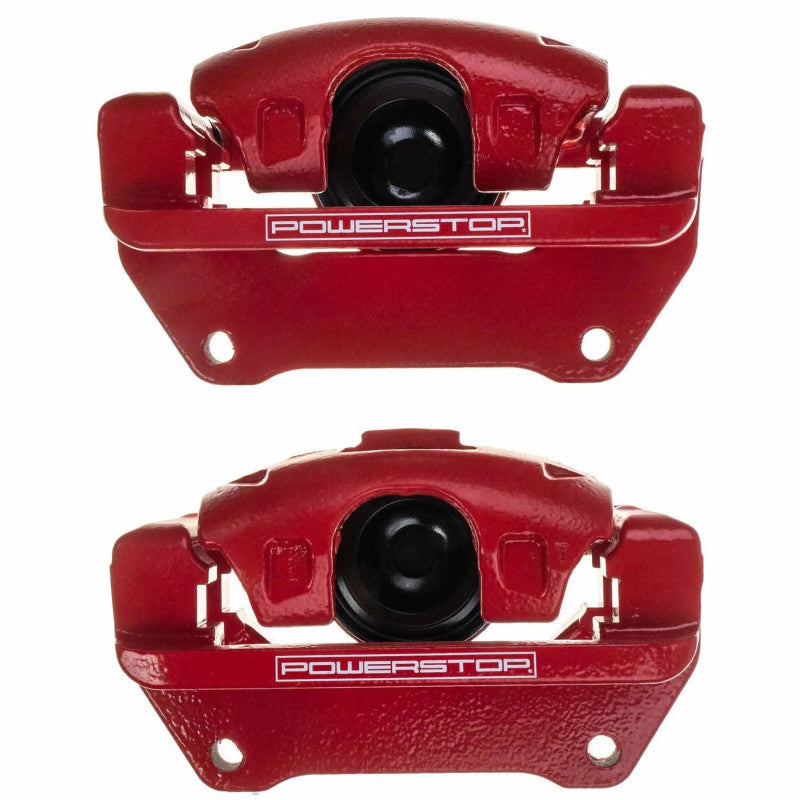 Power Stop 07-18 Jeep Wrangler JK Front Red Caliper Pair w/Bracket PowerStop Brake Calipers - Perf  AXOPROS