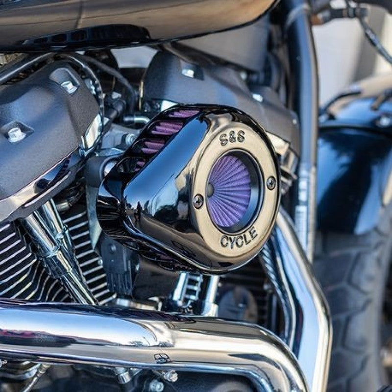 S&S Cycle 2017+ M8 Models Stealth Air Stinger Kit w/ Gloss Black S&S Cycle Air Intake Components  AXOPROS