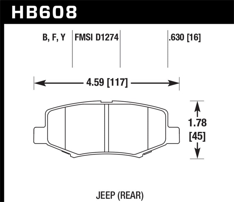 Hawk LTS Street Brake Pads Hawk Performance Brake Pads - OE  AXOPROS