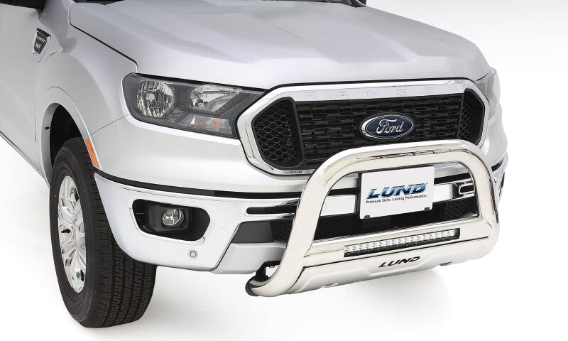 Lund 07-17 Chevy Silverado 1500 Bull Bar w/Light & Wiring - Polished LUND Bull Bars  AXOPROS