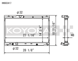 Koyo 2017 Honda Civic Type-R Radiator Koyo Radiators  AXOPROS