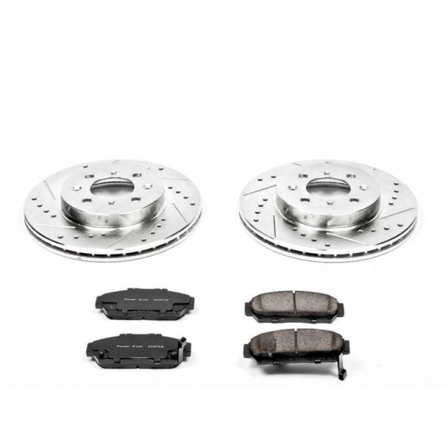 Power Stop 94-01 Acura Integra Front Z23 Evolution Sport Brake Kit PowerStop Brake Kits - Performance D&S  AXOPROS