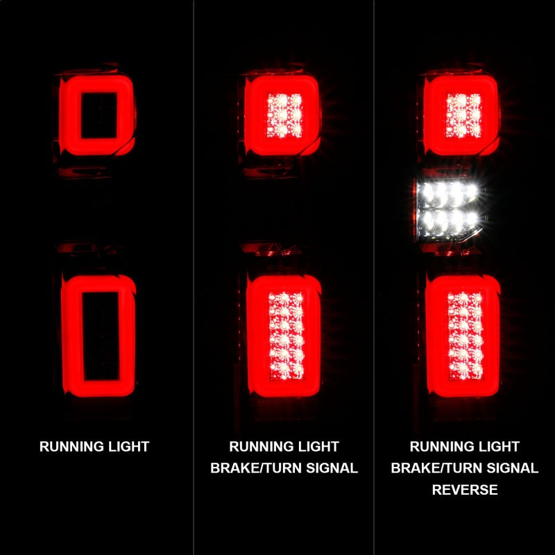 Anzo 19-21 Chevy Silverado Work Truck Full LED Tailights Chrome Housing Red Lens G2(w/C Light Bars) ANZO Tail Lights  AXOPROS