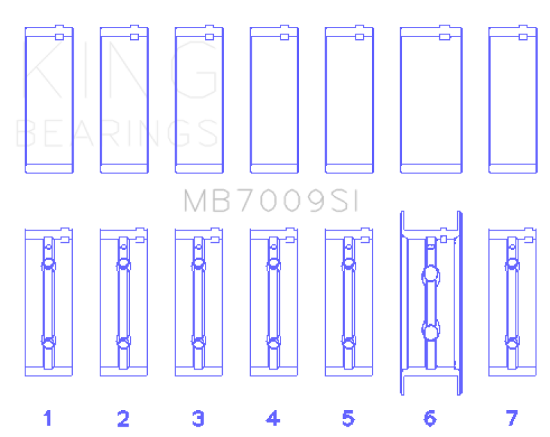 King 89-15 Dodge Cummins Diesel 5.9L 6.7L Inline 6 Main Bearing Set - Size STD King Engine Bearings Bearings  AXOPROS