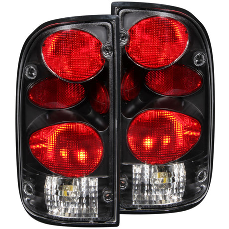 ANZO ANZO 1995-2000 Toyota Tacoma Taillights Black Tail Lights aftermarket performance part