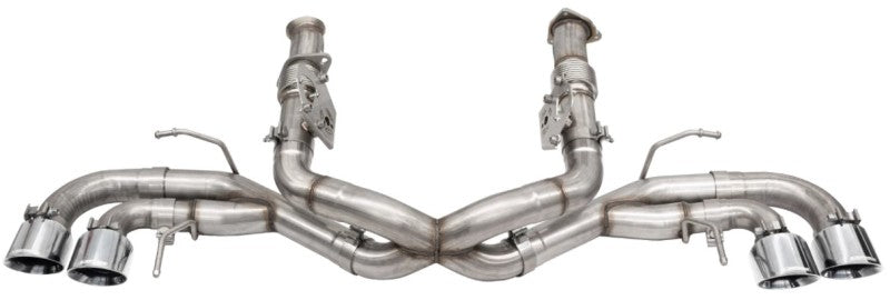 Corsa 2020-24 Corvette C8 3in Xtreme Cat-Back Exhaust 4.5in Pol Quad Tips - Deletes stock AFM Valve CORSA Performance Catback  AXOPROS